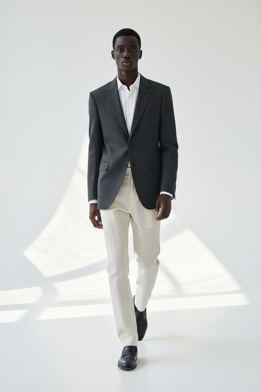 The Column Blazer — Walking Motion