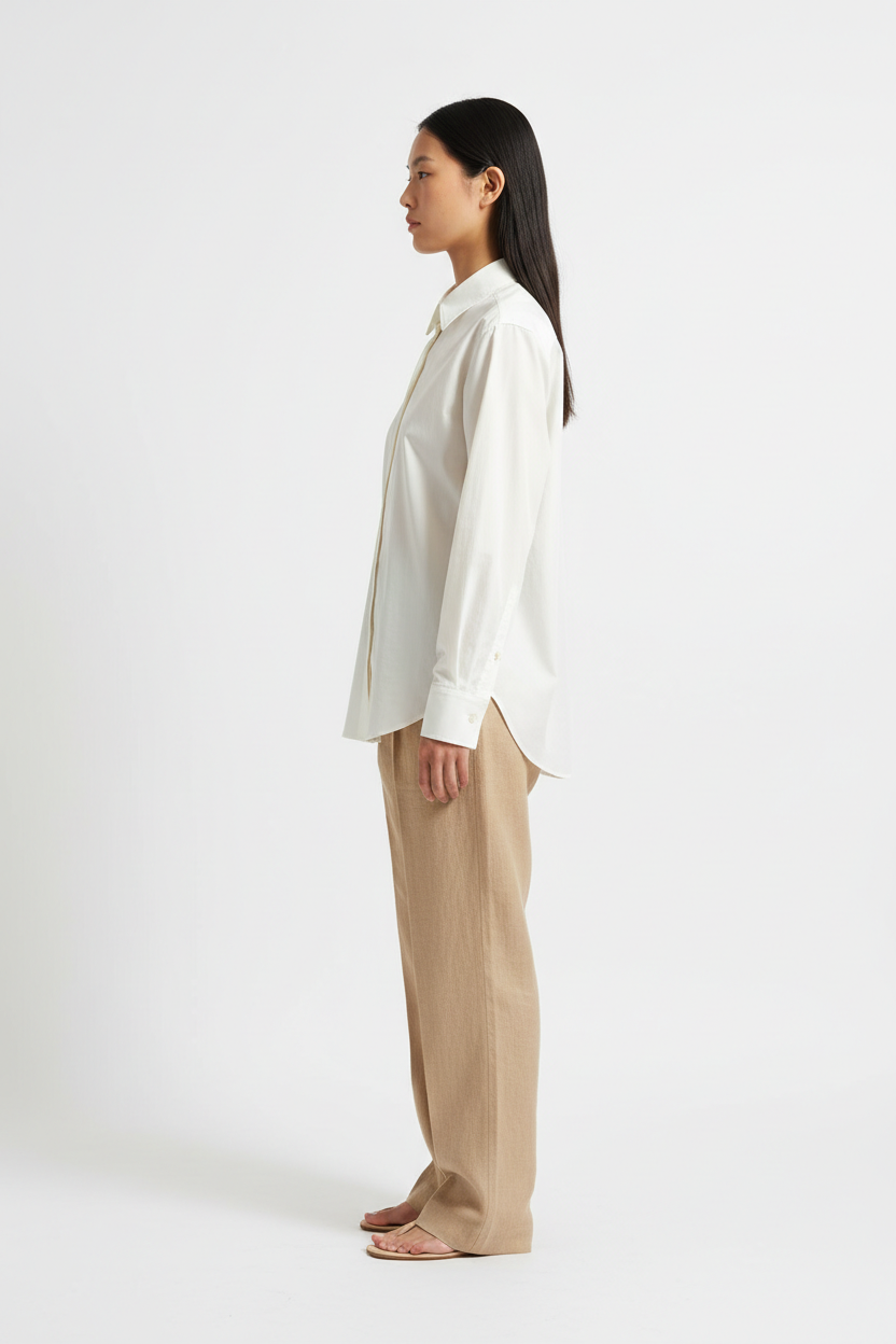 The Poplin Button-Down — Side Profile