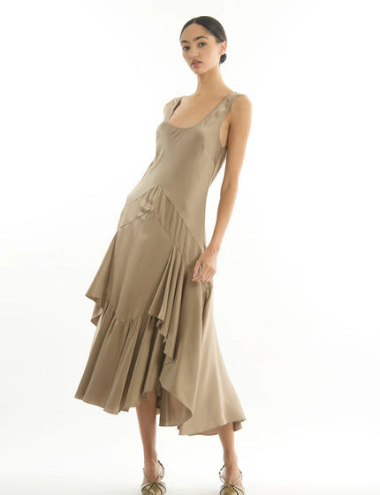 Sable & Silk Maxi Dress - Taupe