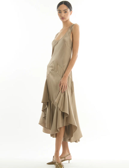 Sable & Silk Maxi Dress - Taupe