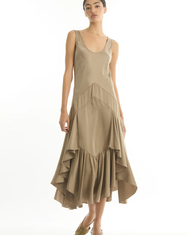 Sable & Silk Maxi Dress - Taupe