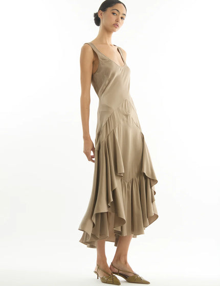 Sable & Silk Maxi Dress - Taupe