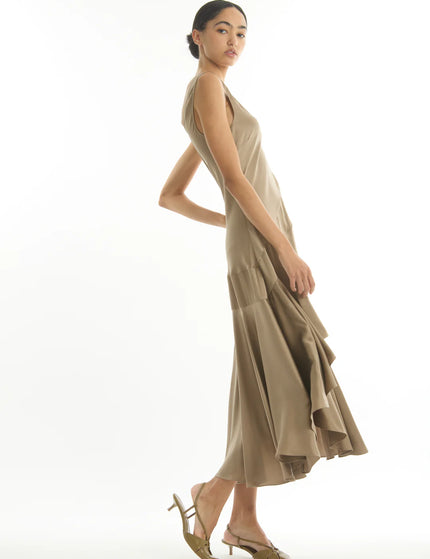 Sable & Silk Maxi Dress - Taupe