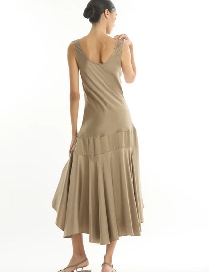Sable & Silk Maxi Dress - Taupe