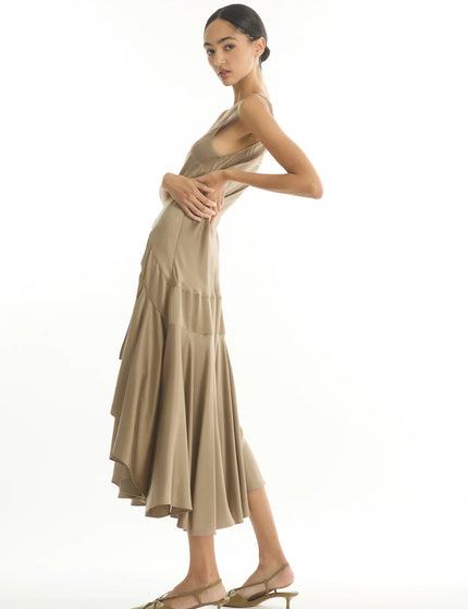 Sable & Silk Maxi Dress - Taupe