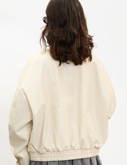 Velour Maison Leather Jacket - Ivory