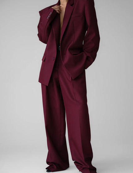 Maison Celeste Relaxed Trousers - Burgundy