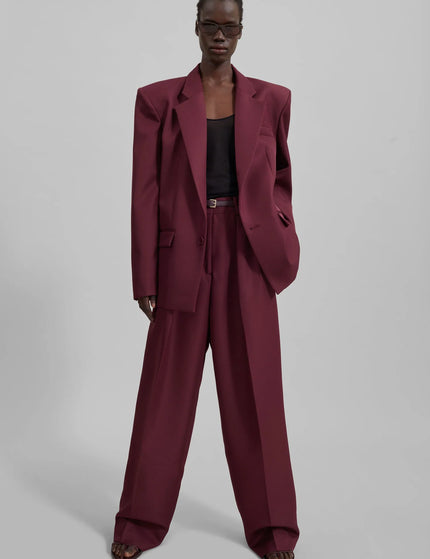 Maison Celeste Relaxed Trousers - Burgundy