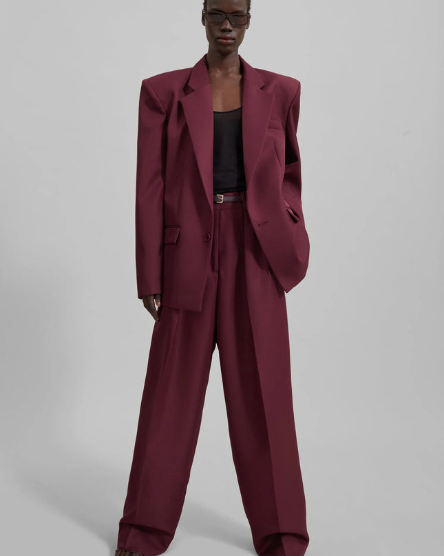 Maison Celeste Relaxed Trousers - Burgundy