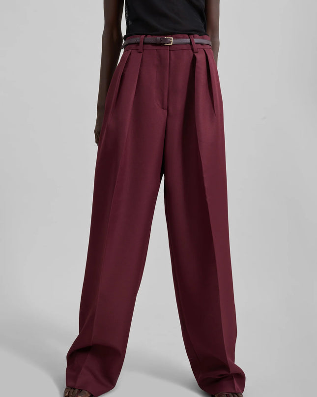 Maison Celeste Relaxed Trousers - Burgundy