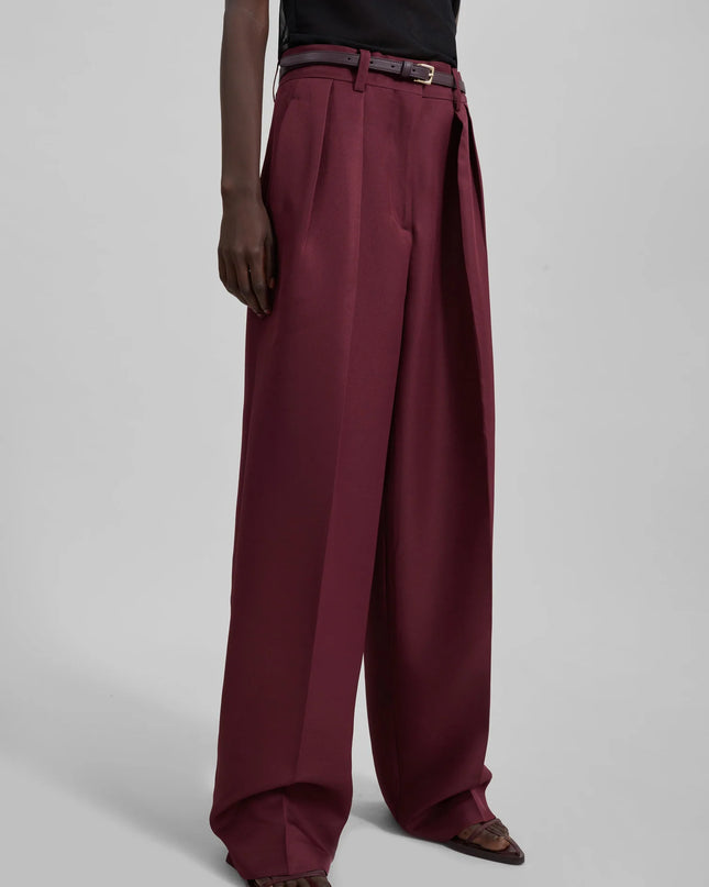 Maison Celeste Relaxed Trousers - Burgundy