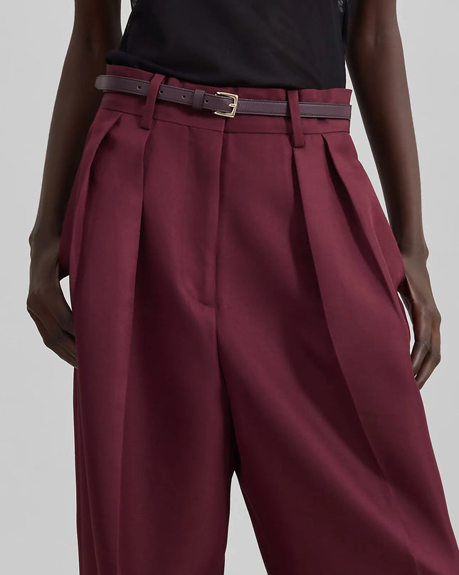 Maison Celeste Relaxed Trousers - Burgundy