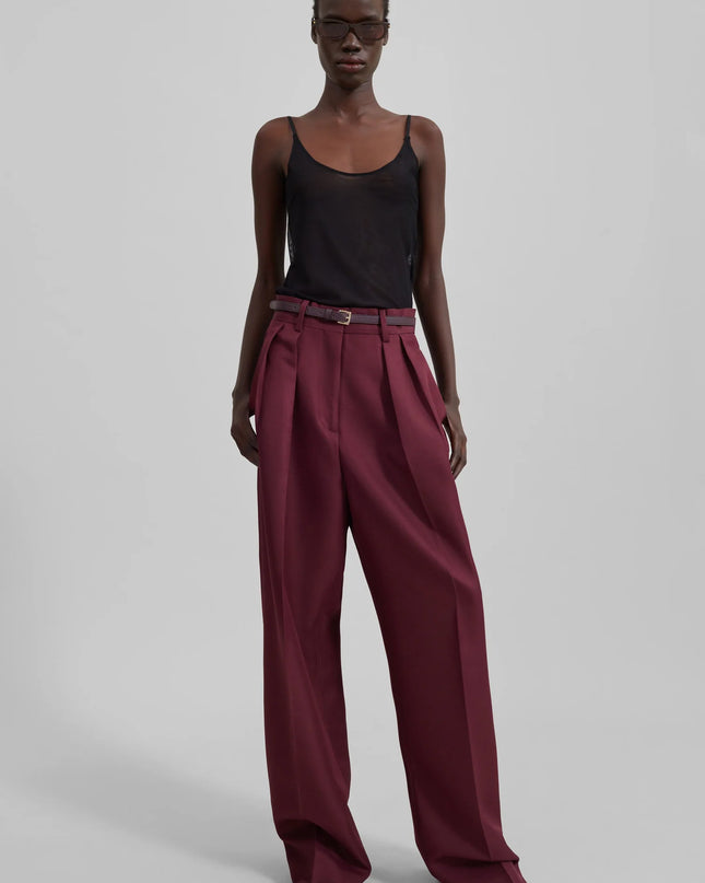 Maison Celeste Relaxed Trousers - Burgundy