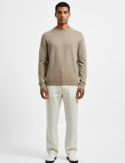 Cashmere Crew Sweater — Front Full Body