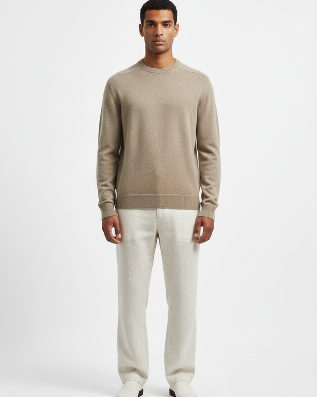 Cashmere Crew Sweater — Front Full Body