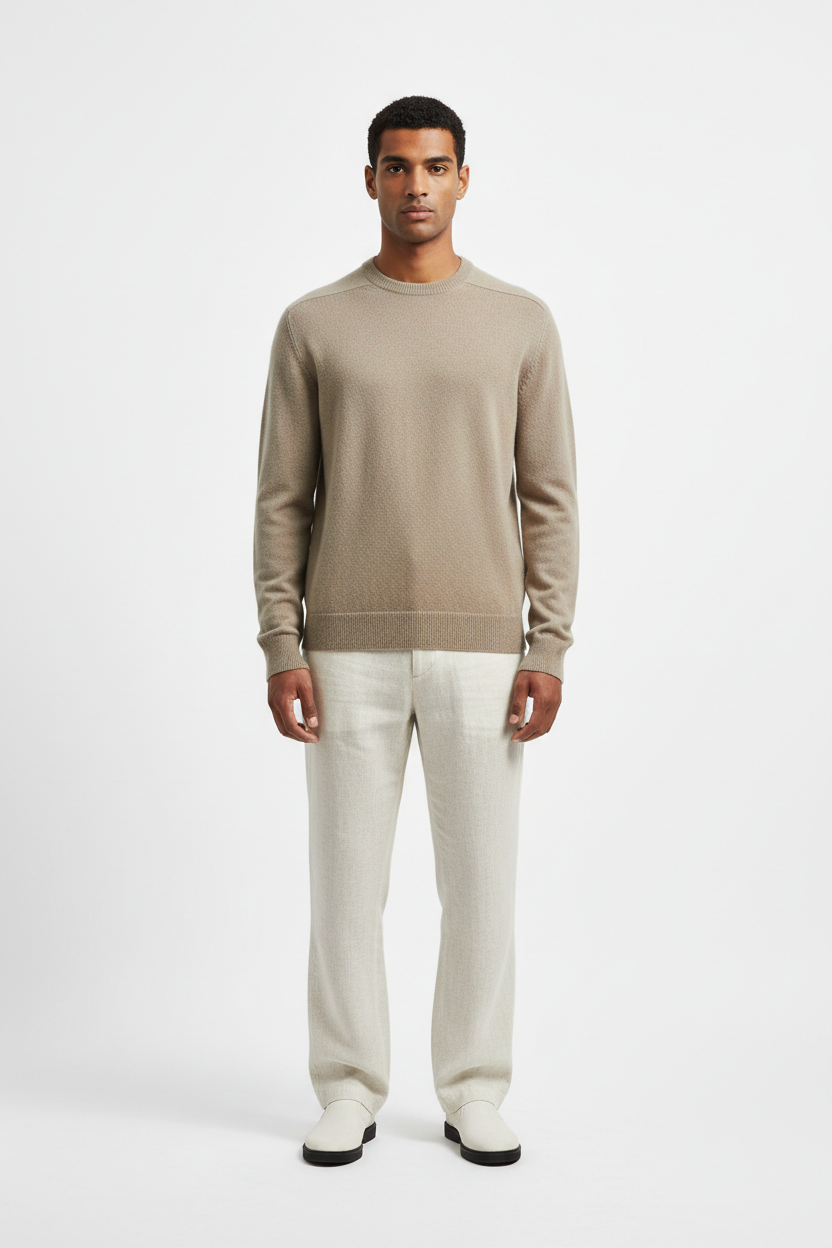 Cashmere Crew Sweater — Front Full Body