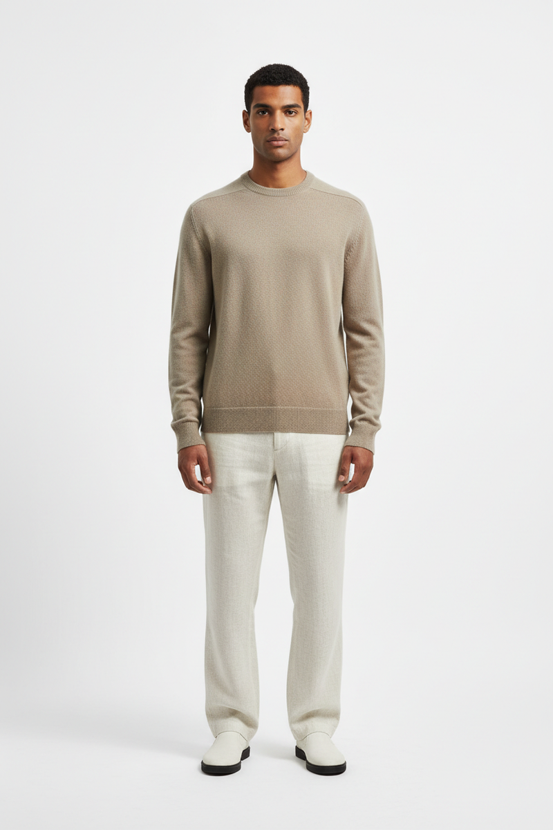 Cashmere Crew Sweater — Front Full Body