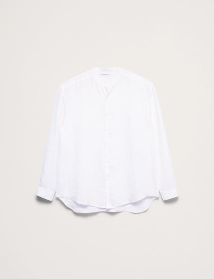 The Linen Band-Collar Shirt