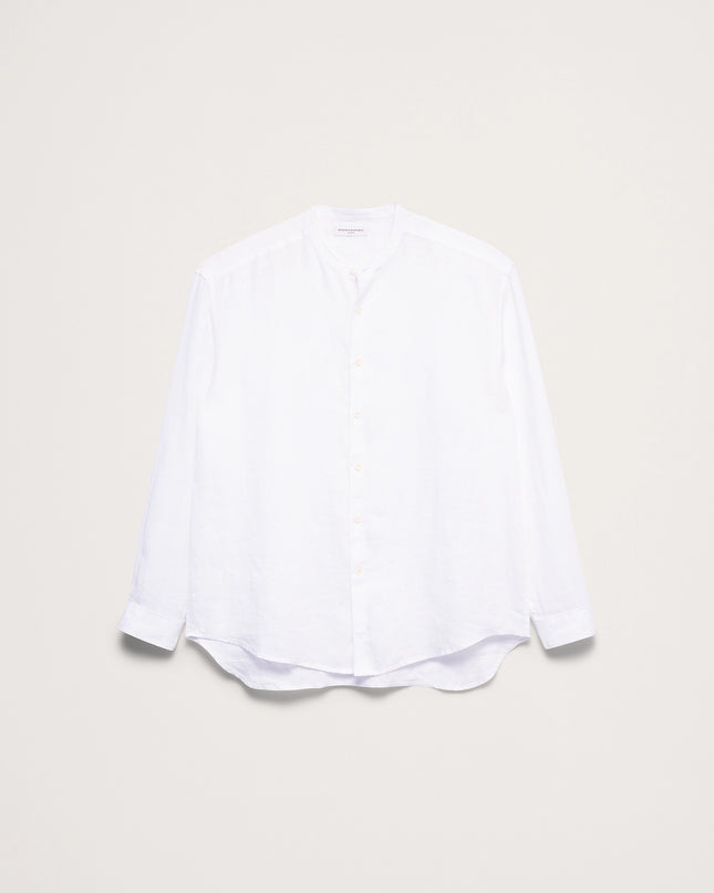 The Linen Band-Collar Shirt
