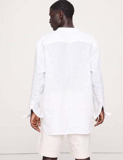 The Linen Band-Collar Shirt