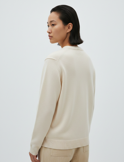 Cotton-Linen Crew — Back Detail