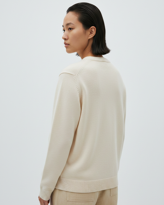 Cotton-Linen Crew — Back Detail