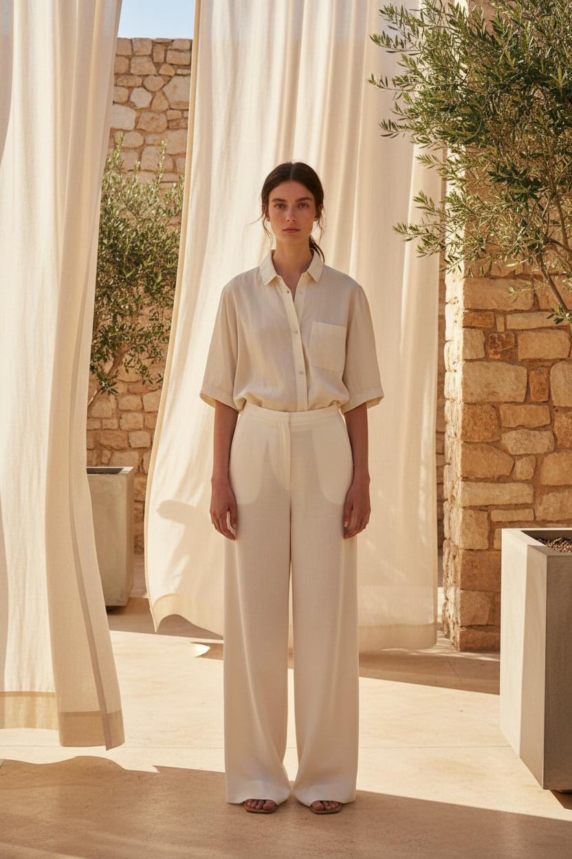 Environmental Portrait — The Poplin Button-Down, Bone