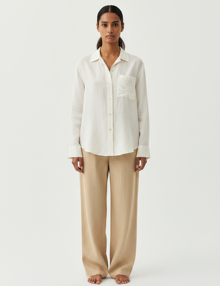 Front Full-Body – The Linen Camp Shirt