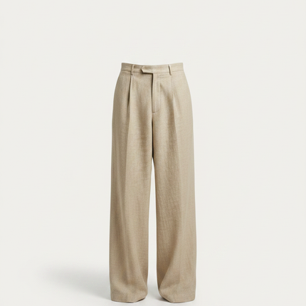 Linen Wide Trouser — Standalone Packshot