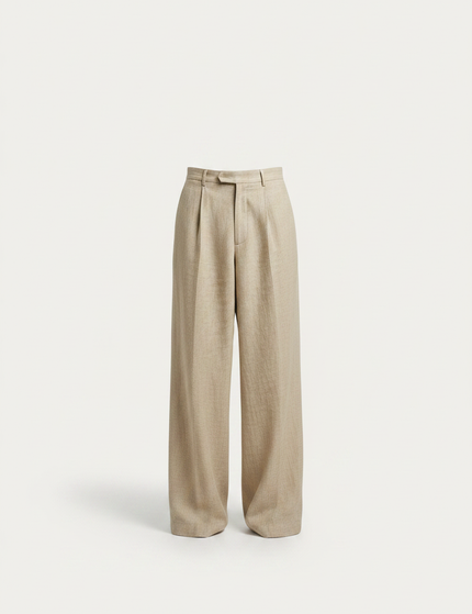 Linen Wide Trouser — Standalone Packshot