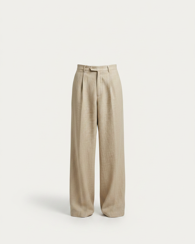 Linen Wide Trouser — Standalone Packshot