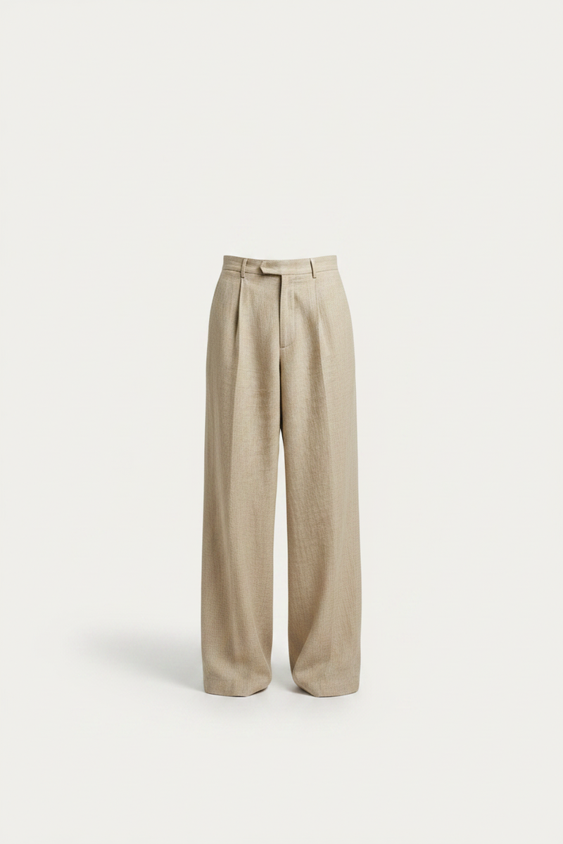 Linen Wide Trouser — Standalone Packshot
