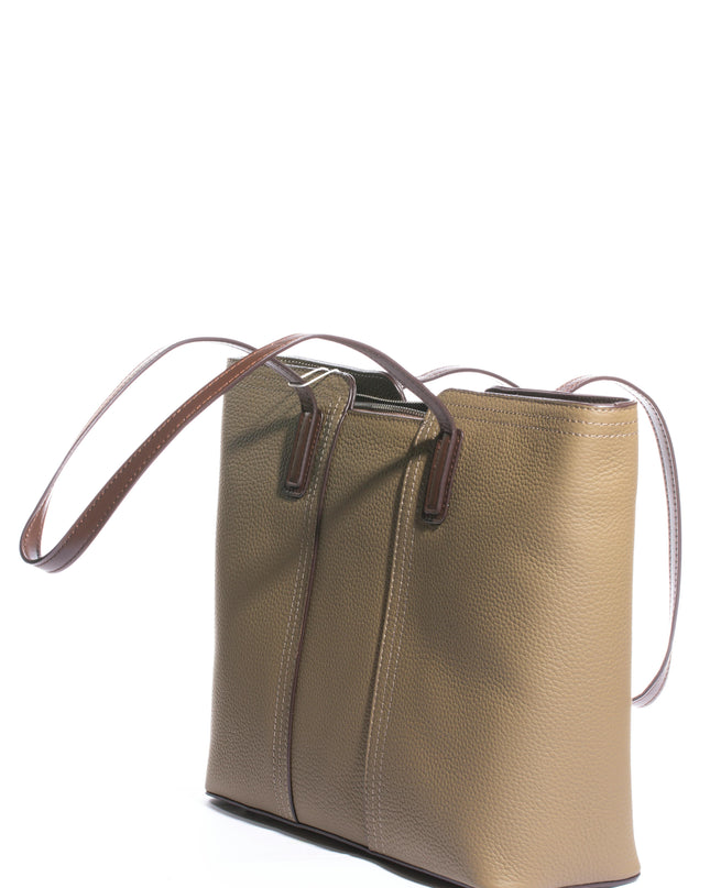 The Leather Tote, garment study, off-white seamless