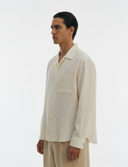 Side Profile – The Linen Camp Shirt