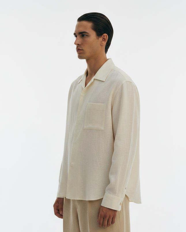 Side Profile – The Linen Camp Shirt