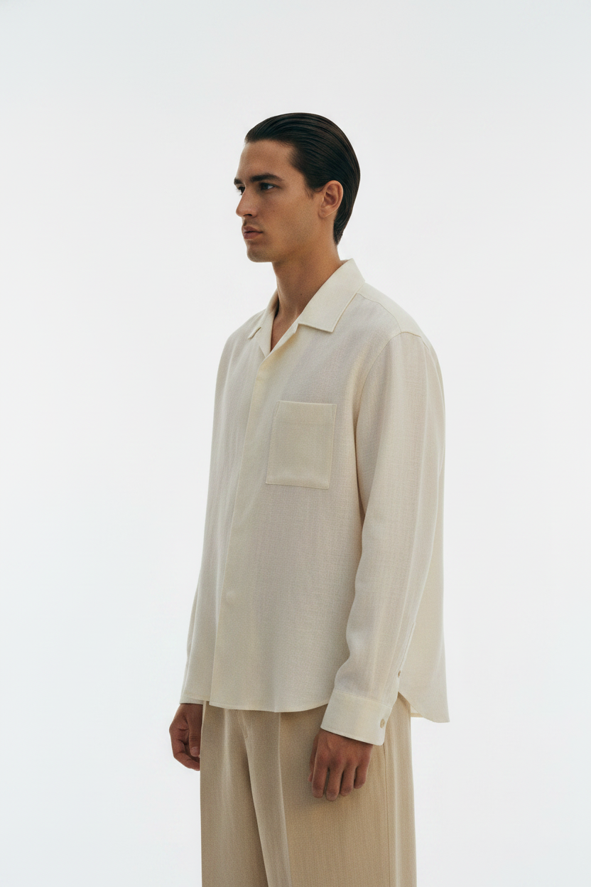 Side Profile – The Linen Camp Shirt