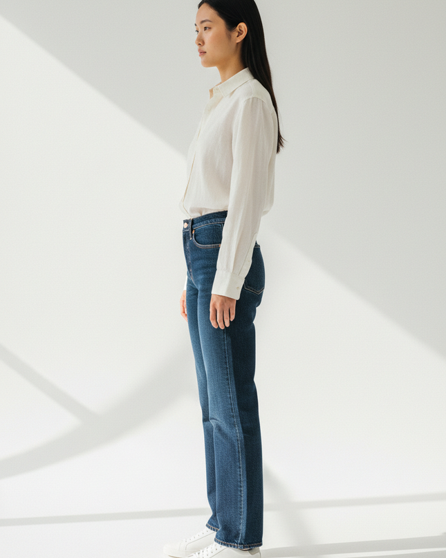 Side Profile — The Straight-Leg Jean, Indigo