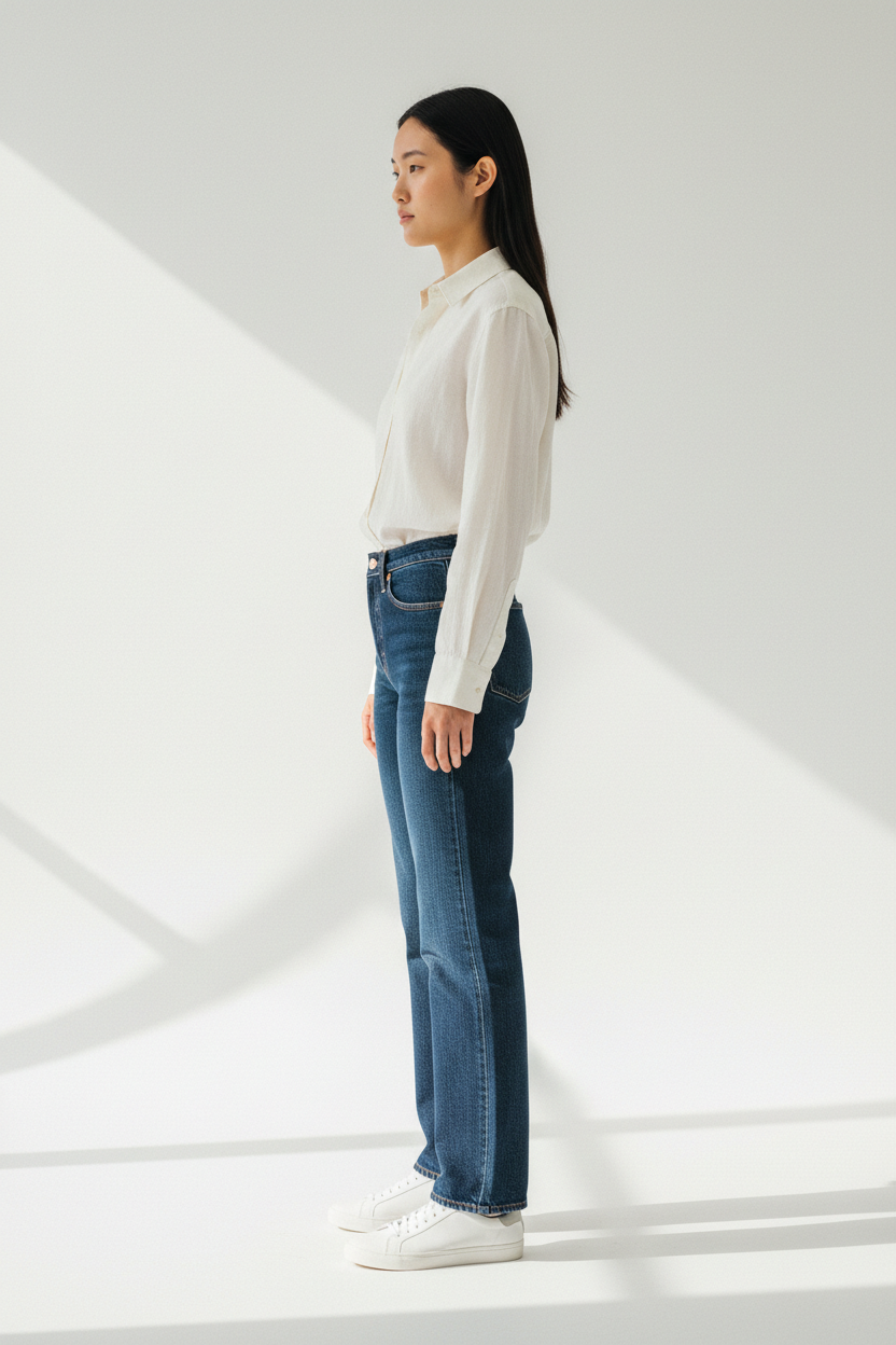 Side Profile — The Straight-Leg Jean, Indigo