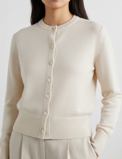 The Cardigan — Fabric Detail Portrait