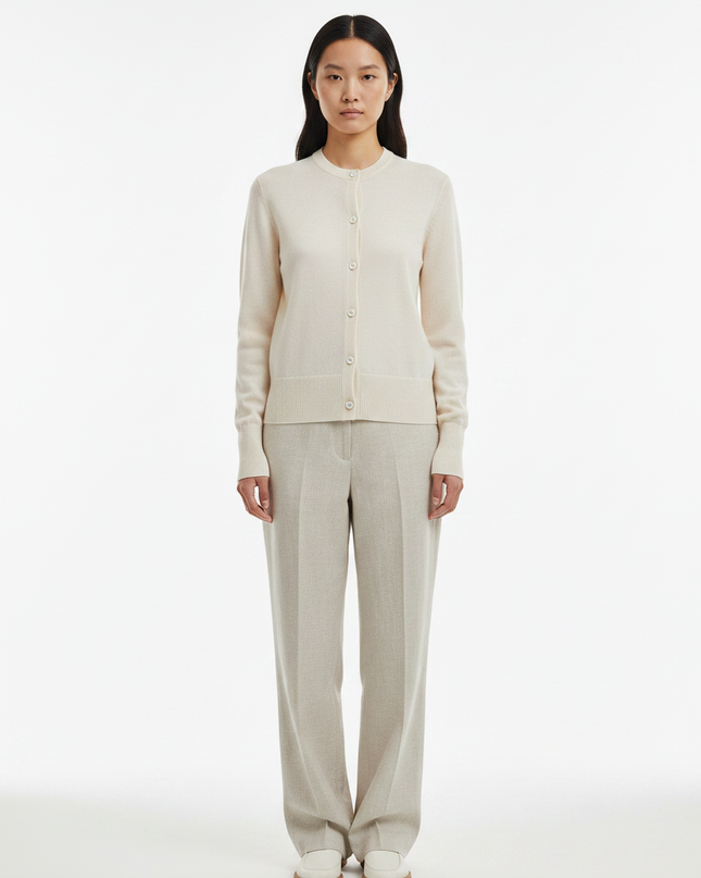 The Cardigan — Front Full-Body Editorial