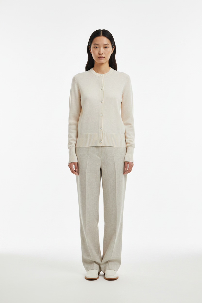 The Cardigan — Front Full-Body Editorial