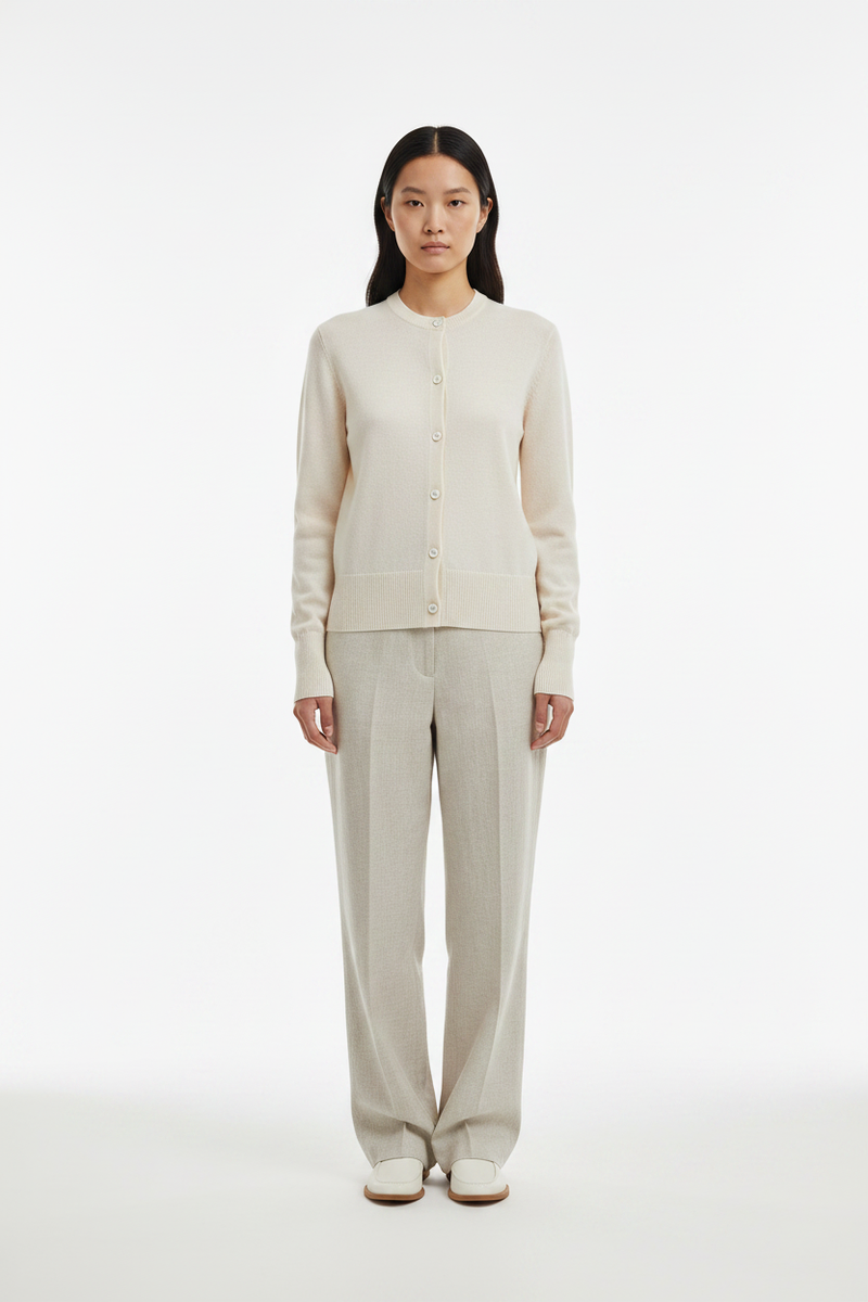 The Cardigan — Front Full-Body Editorial