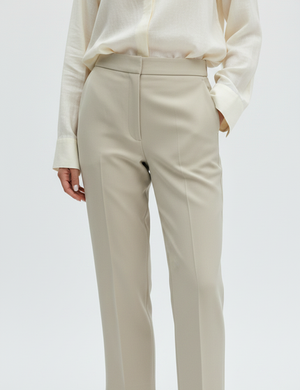 The Cropped Trouser — Fabric Detail Portrait
