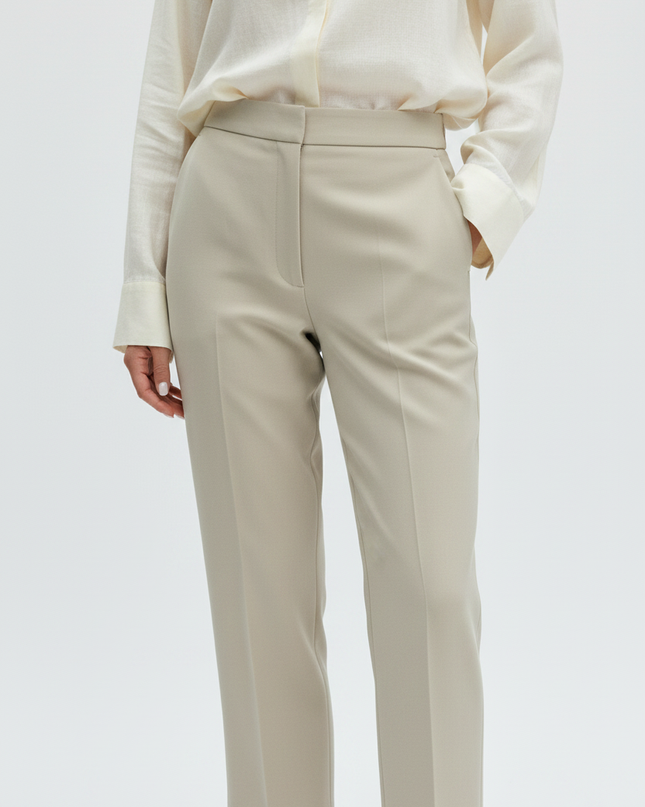 The Cropped Trouser — Fabric Detail Portrait