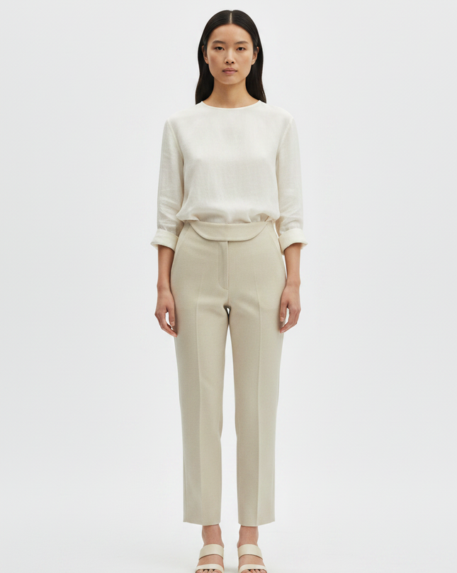 The Cropped Trouser — Front Full-Body Editorial