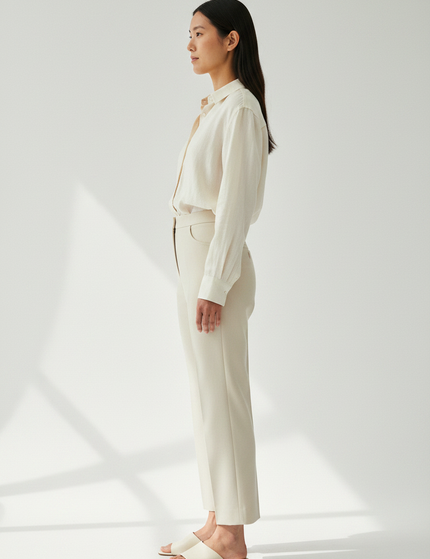 The Cropped Trouser — Side Profile Editorial