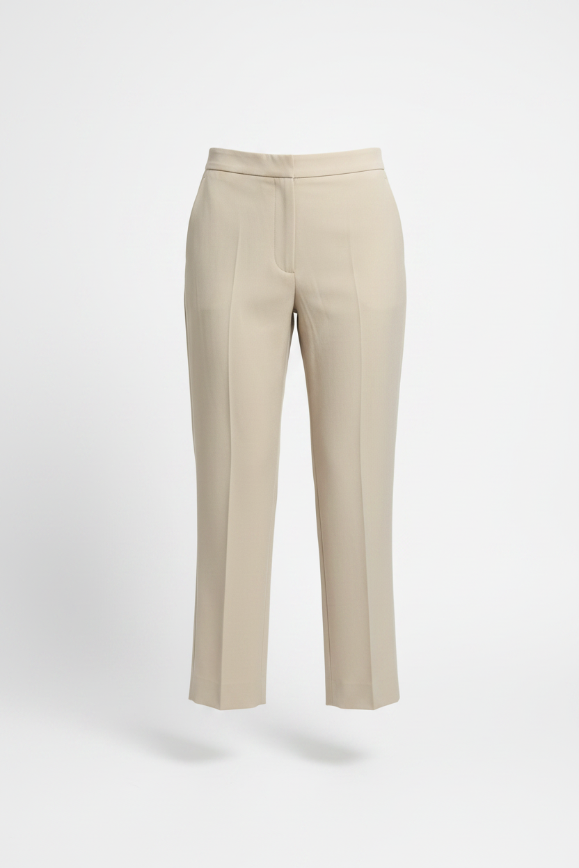 The Cropped Trouser — Stone Packshot