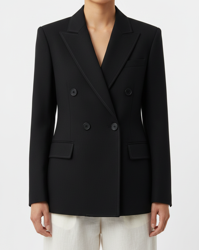 The Double-Breasted Blazer – Fabric Detail