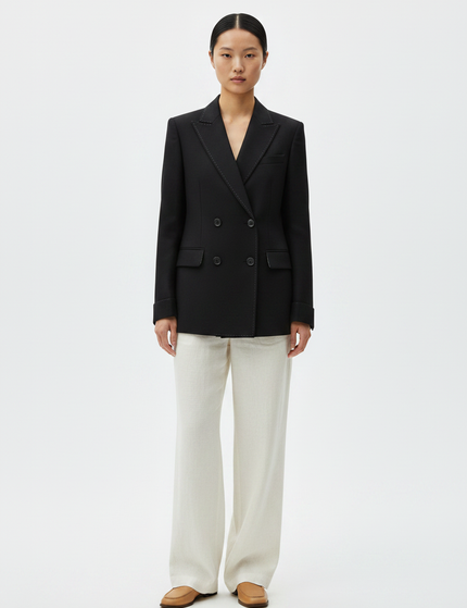The Double-Breasted Blazer – Front Full-Body