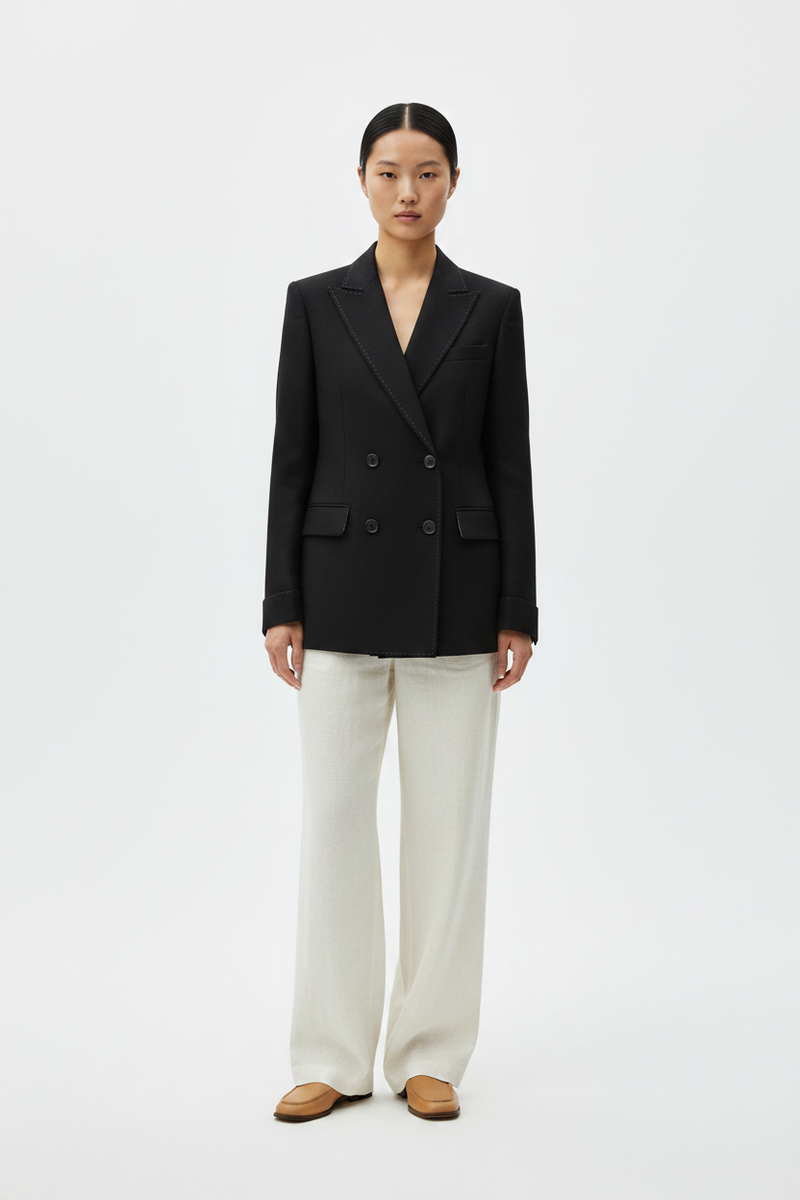 The Double-Breasted Blazer – Front Full-Body